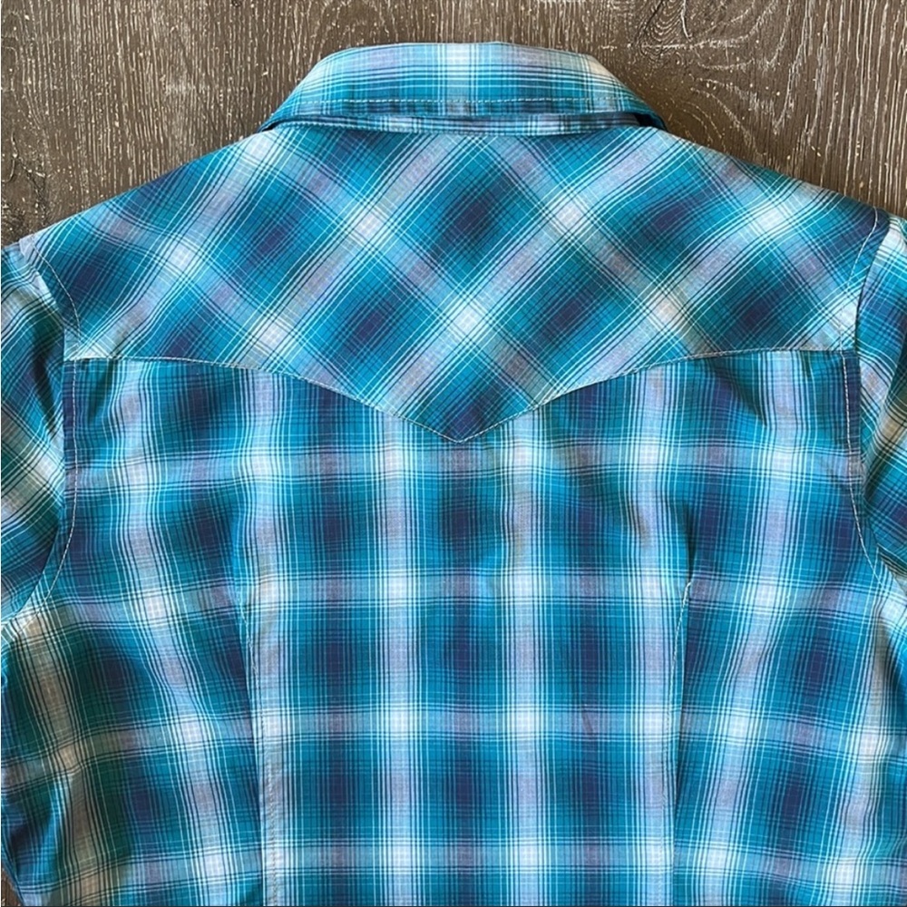 PENDLETON Western Snap-Front Shirt Plaid Turquoise
Medium - Picture 11 of 12